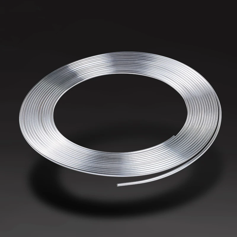 室内エアコン用5muスタイル,車のインテリアアクセサリー,ドリル装飾,グリル用クローム装飾ストリップ,シルバーカラー,5m