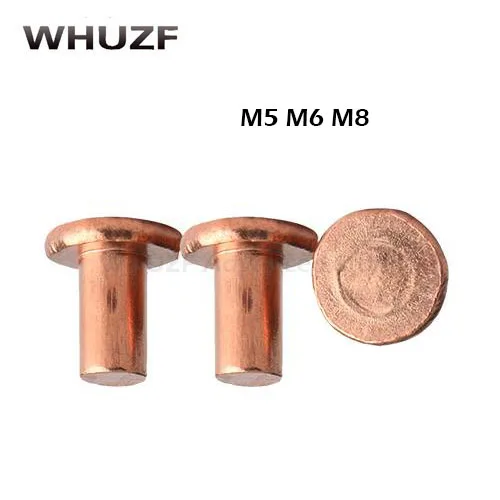 M5/M6/M8*6/8/10/12/14/16/20/25/30/35/40mm Flat head copper rivet solid rivet half round rivet copper round cap nail