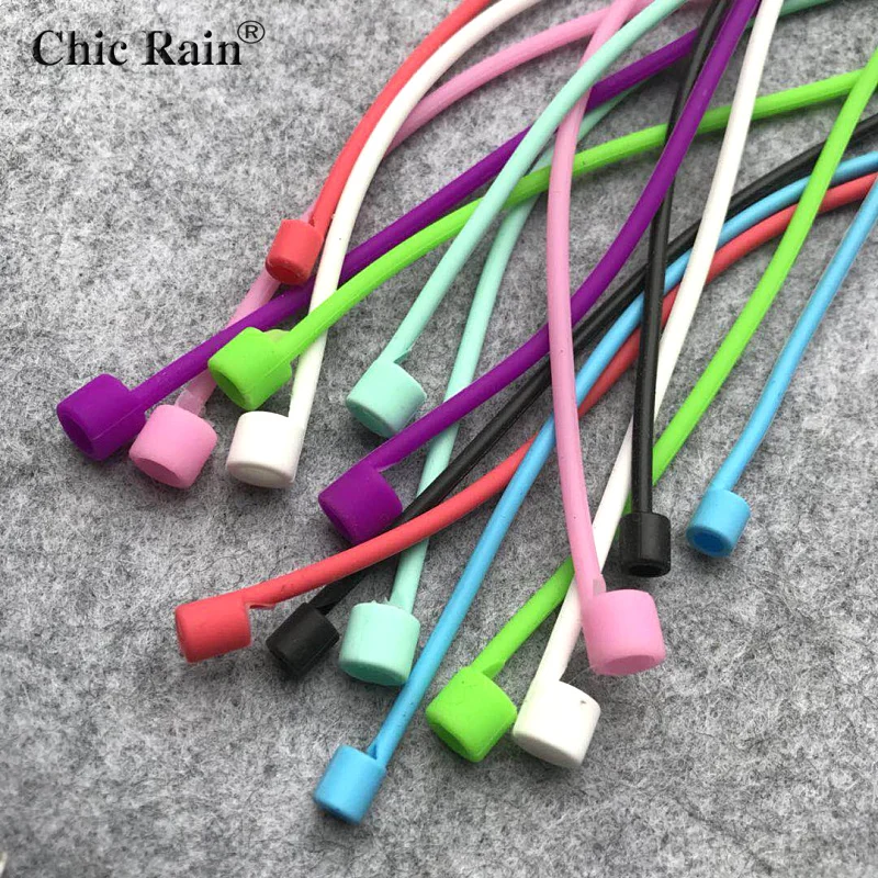 silicone airpod no loss straps for iphone7 7plus Wireless Earphone Bluetooth earphones soft Anti-lost rope connect cable
