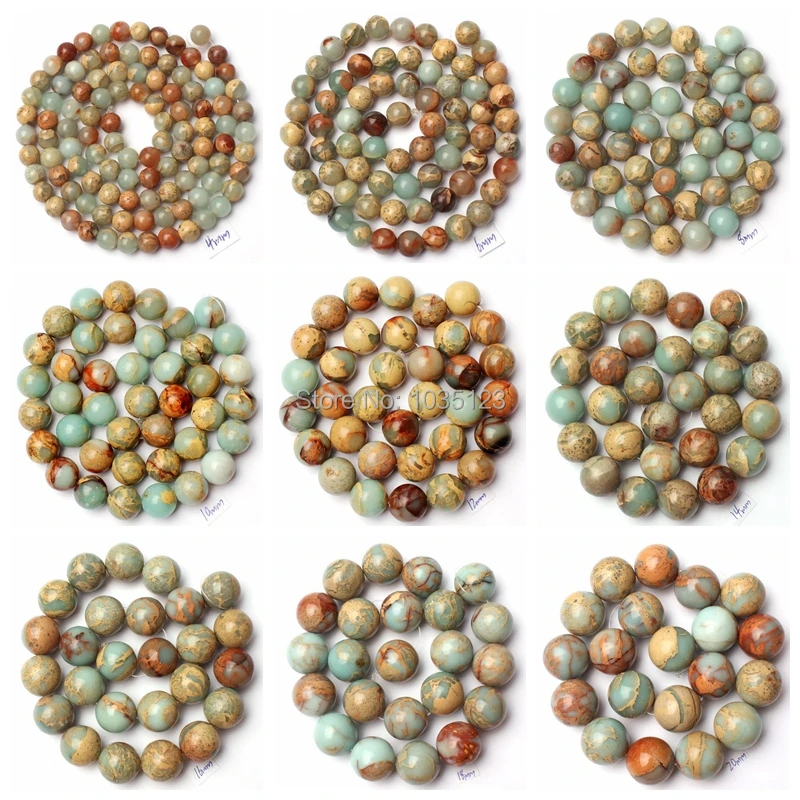 Natural Shou Shan Stone Round Shape 4/6/8/10/12/14/16mm Necklace Bracelet Jewelry DIY Loose Beads 15 Inch wj226