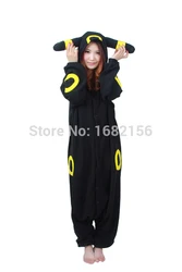 Adult Anime Kigurumi Onesie Cosplay Black Umbreon Unisex Cartoon Pajamas Nightgown Party Clothing