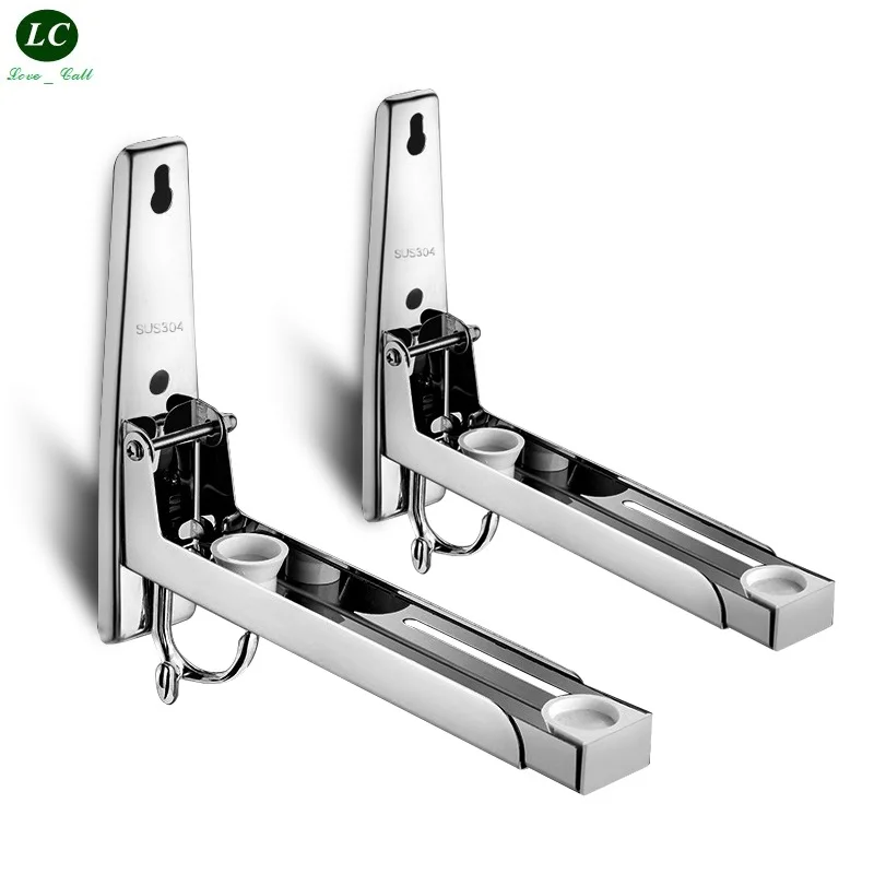 

Storage Holder Thick 304 stainless steel Folding Microwave Oven Rack Oven Bracket Telescopic Rack wall Bracket