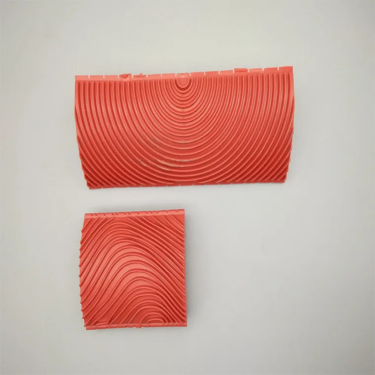 2Pcs/set Rubber Roller Brush Imitation Wood Graining Wall Painting Home Decoration Art Embossing DIY Brushing Painting Tools