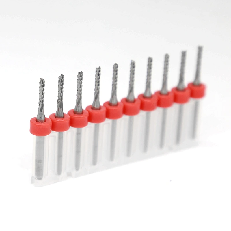 Fresa de carboneto de tungstênio, fresa pcb de 2.0mm, 2.1mm, 2.2mm, fresa final de corte de milho, broca, roteador cnc
