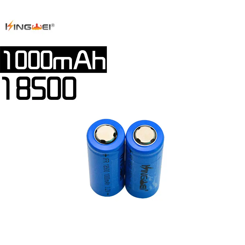 Kingwei-Batterie Rechargeable de Haute Qualité, 10 Pièces, VebagIFR 18500 Lithium Fer Phosphate 3.2V Lyen 1000mAh