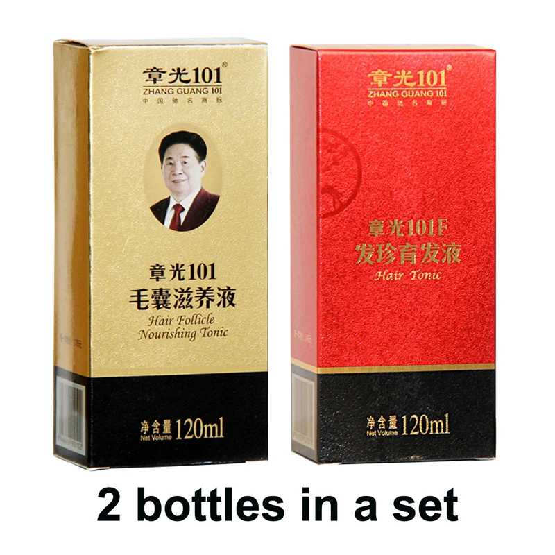 Zhangguang 101 Hair Follicle Nourishing Tonic + 101F,  2 pieces in a lot Anti hair loss Hair Regrowth sets 100% original