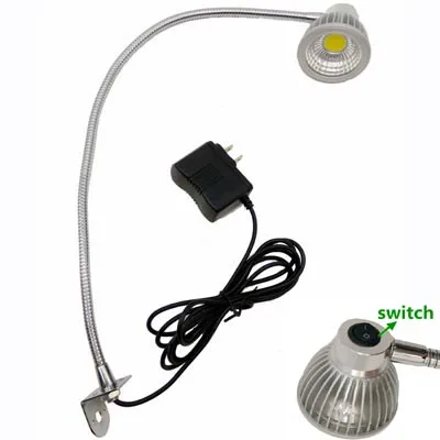 com tomada 5w led luz de leitura montada em cama com tubo flexivel 12v 24v 110v 220v 01