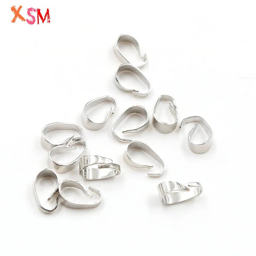 xinshangmie 20pcs/lot 9x3mm Pendant Necklace Buckle Clasp Connectors  DIY Jewelry Findings Accessories