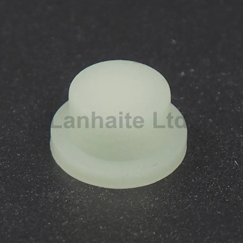 10mm(D) x 8mm(H) Glow-in-the-dark Silicone Tailcaps - Transparent (10 pcs)