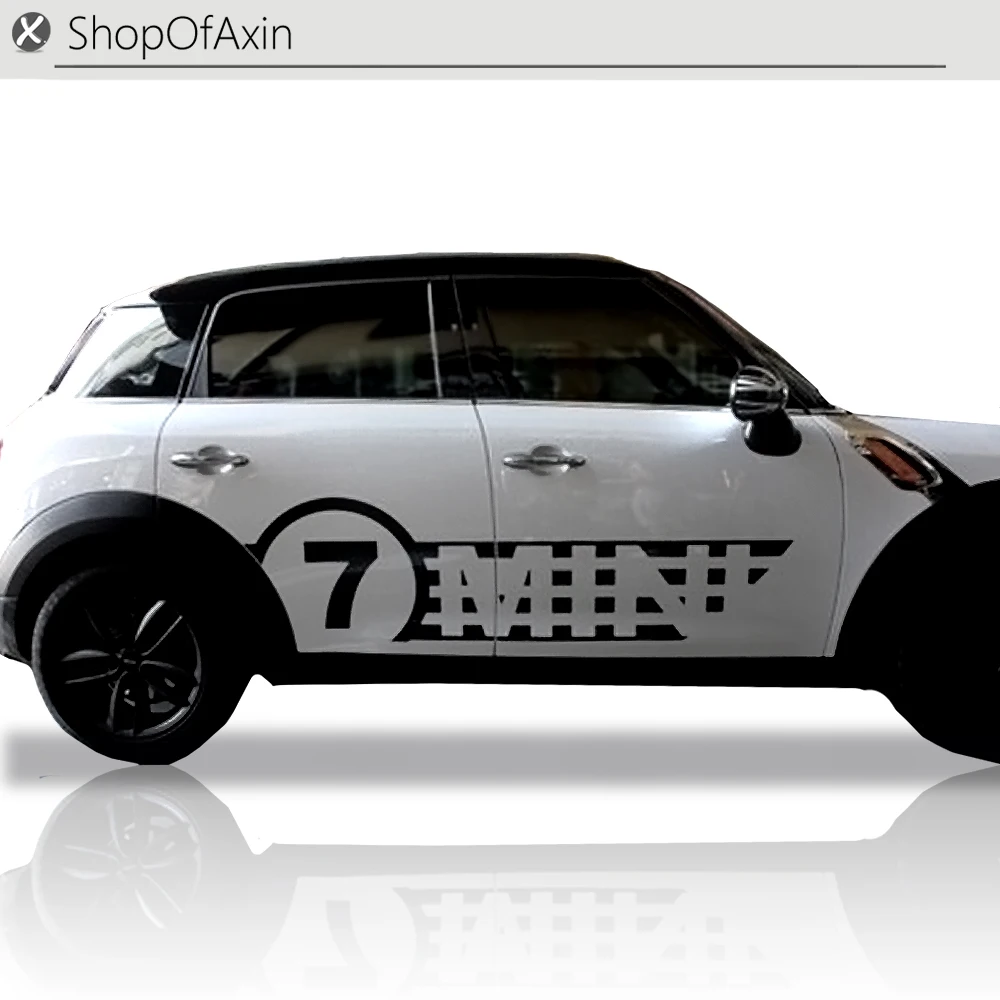 

Car Rokcer panel Door Decoration Sticker Decal 7 Logo Style For Mini Cooper Countryman R60