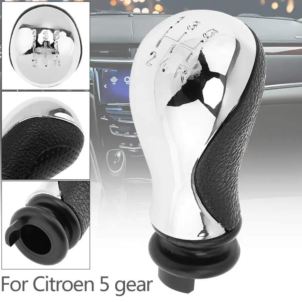 

5 Speed ABS Car Manual Gear Shift Handball Knob for Citroen C5 2001-2008/Xsara Picasso 1999-2008/5 Gear Models