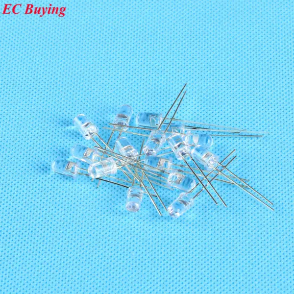 100 pcs 5mm LED Bi-Color Clear Red/Green Non-Polar Round Light Emitting Diode Dual Foggy Two Plug-in  DIY Kit