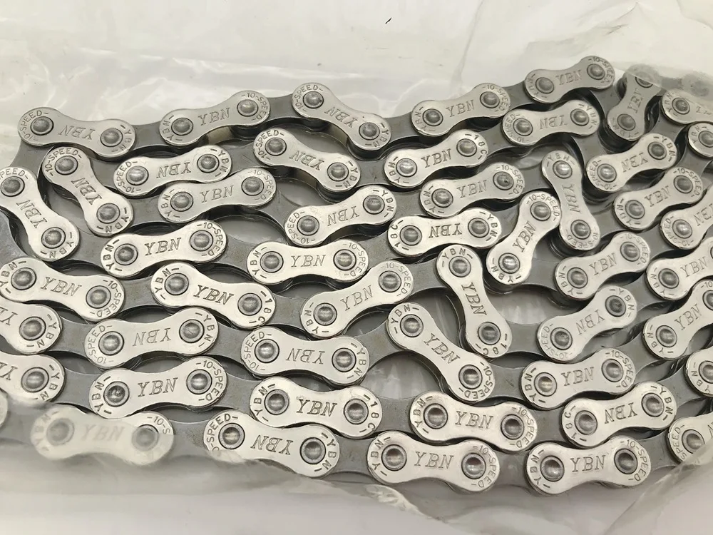 YBN 10s 20s 30s 10 Speed Bicycle Chain MTB Mountain Bike Road Bicycle Durable Silver Chain for SHIMANO SRAM CAMPAGNOLO System