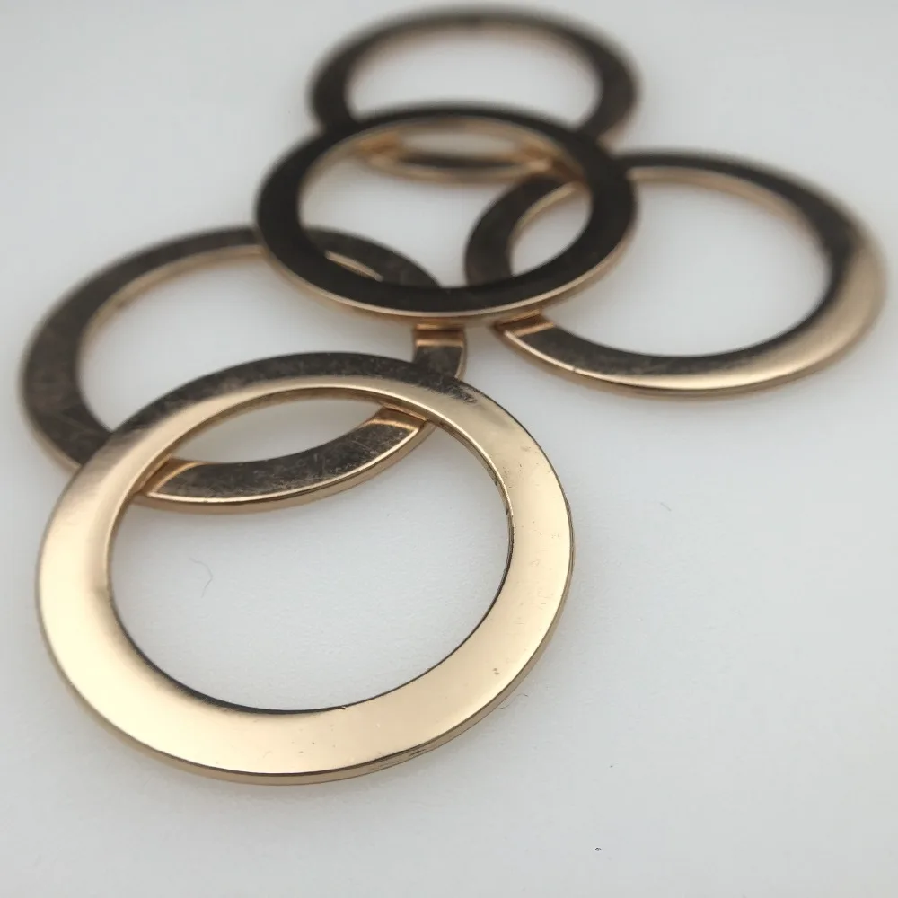 50pcs/lot inner size 24mm Light Gold Swimwear ring Bikini Alloy Ring Swimsuit DIY accessories bikini rings connectors