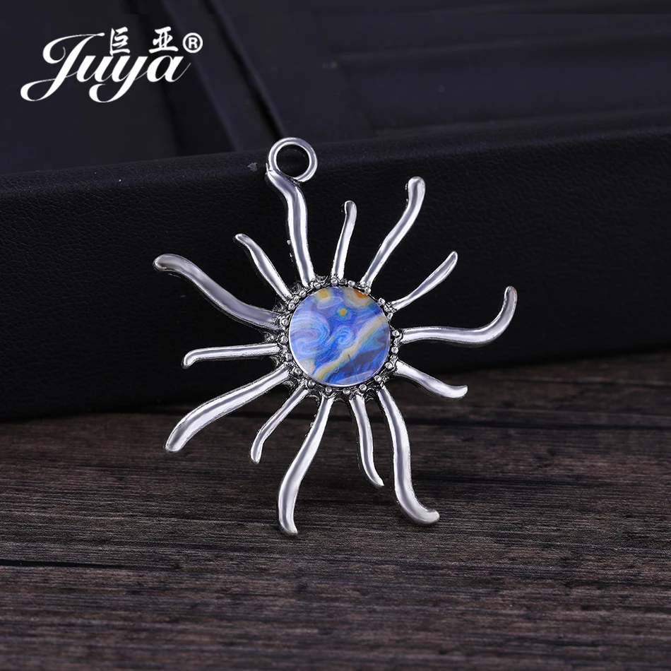 JUYA 10 sztuk/partia Charms ze stopu cynku wisiorek puste Cameo Cabochon ustawienie podstawy dla DIY naszyjnik wisiorek akcesoria do wyrobu biżuterii — zdjęcie 5