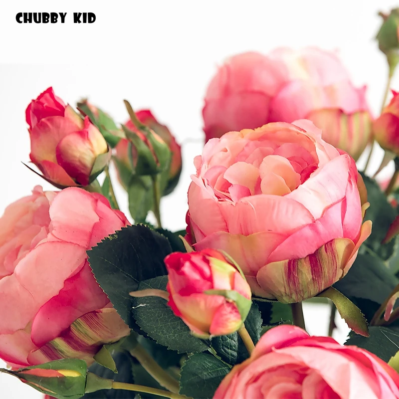 

Real touch rose christmas decorations for home artificial peony flowers Wedding decoration marrige decorative flower Party Decor