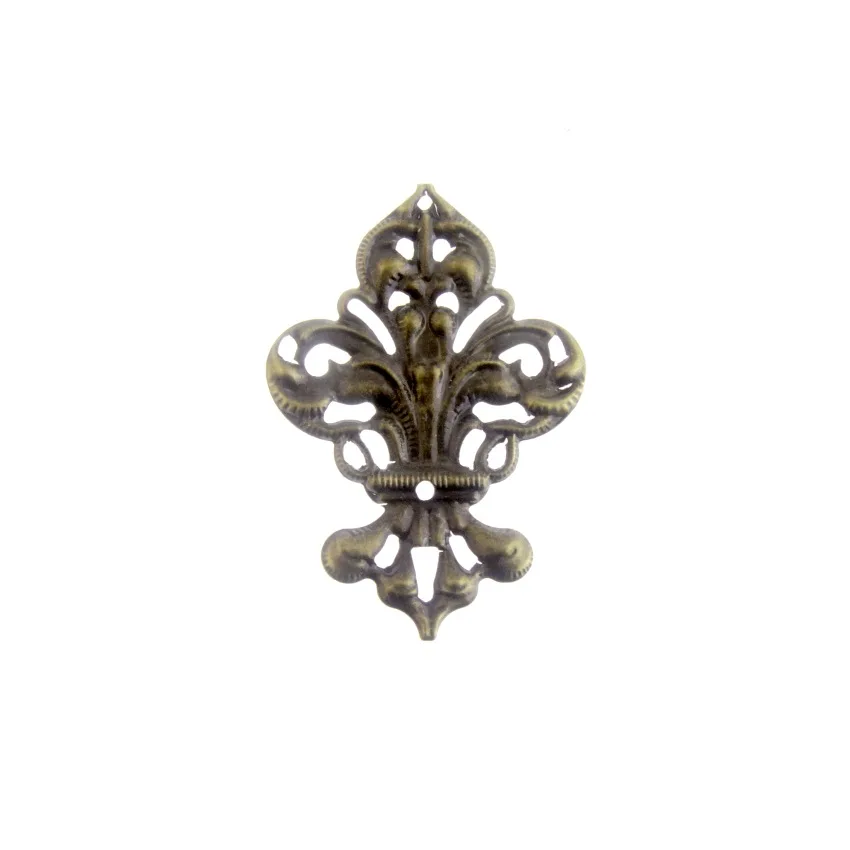 Retail 10PCS Antique Bronze Color Metal Filigree Wraps Connectors Crafts Gift Decoration DIY Jewelry Findings