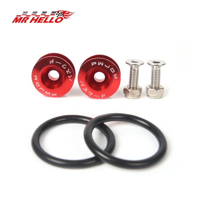 JDM Quick Release Fasteners are ideal for front bumpers, rear bumpers, and trunk / hatch lids