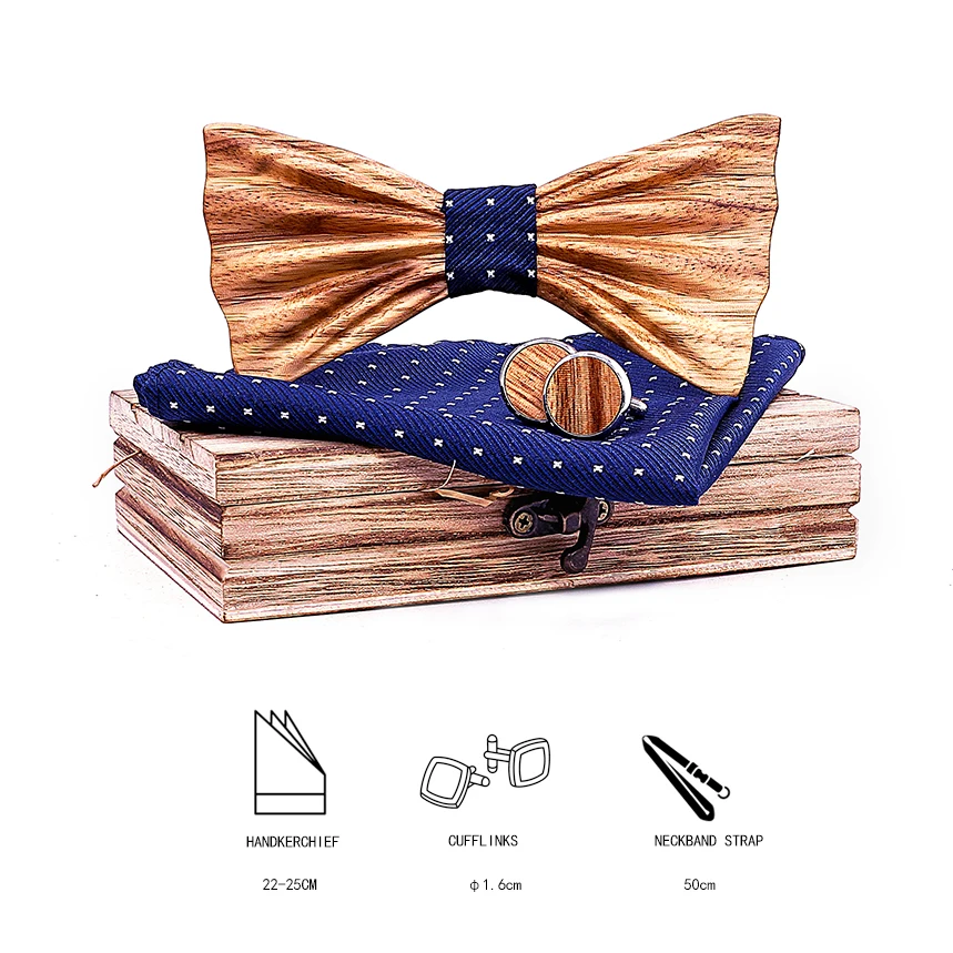 Zebra Wood Handmade 3D Wooden Bow Ties for Men Quality men's tie Wood Bowtie 3D Handmade Butterfly Wood Bow Tie Gravata gift