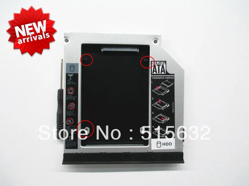 new improved version 2nd 9.5mm Hard Disk Caddy for Dell Latitude E6420 E6520 E6320 E6430 E6530 E6330