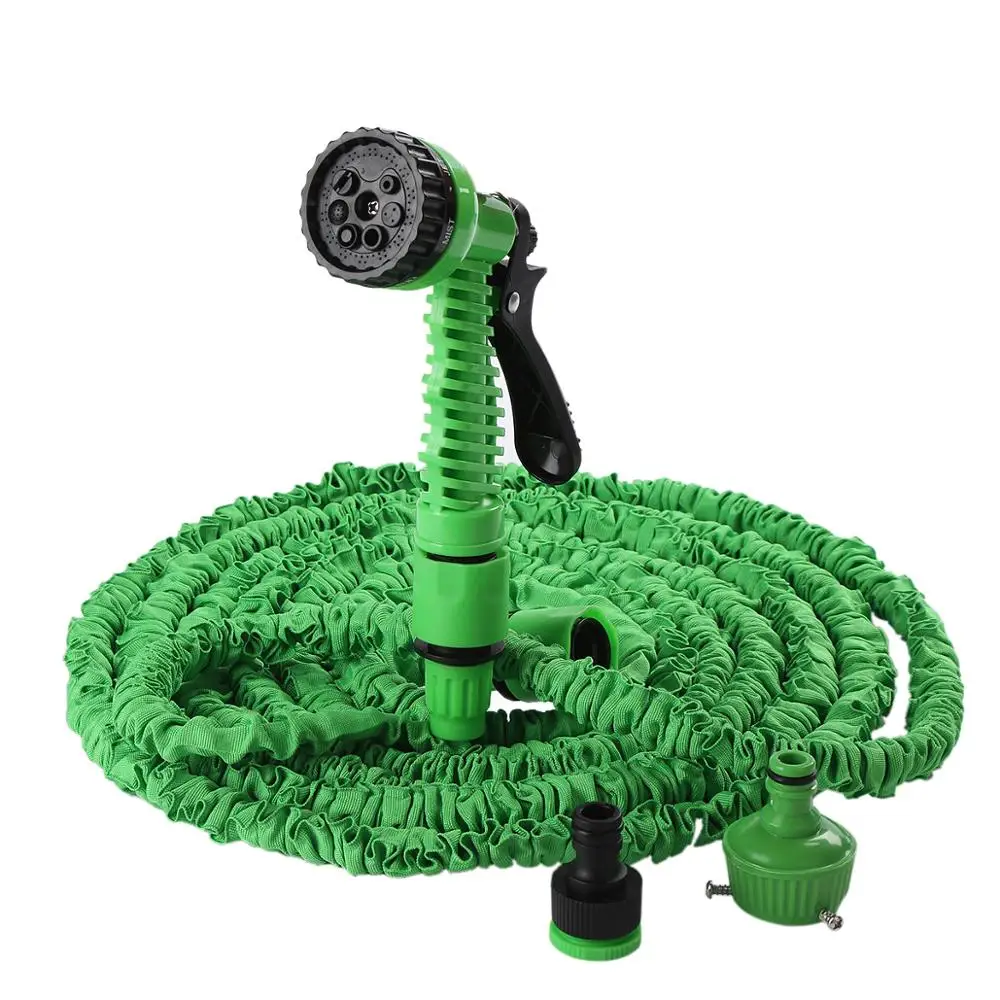 

25FT-150FT Garden Hose Expandable Magic Flexible Water Hose EU Hose Plastic Hoses Pipe With Spray Gun To Watering Car Wash Spray