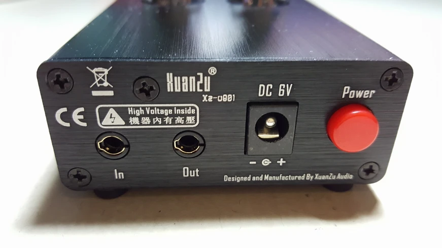 مضخم صوت مصغر بأنبوب تفريغ عالي الجودة 6J1 صمام مسبق مع ثلاثة أضعاف وصوت جهوري أسود مع خاصية التحكم في الصوت