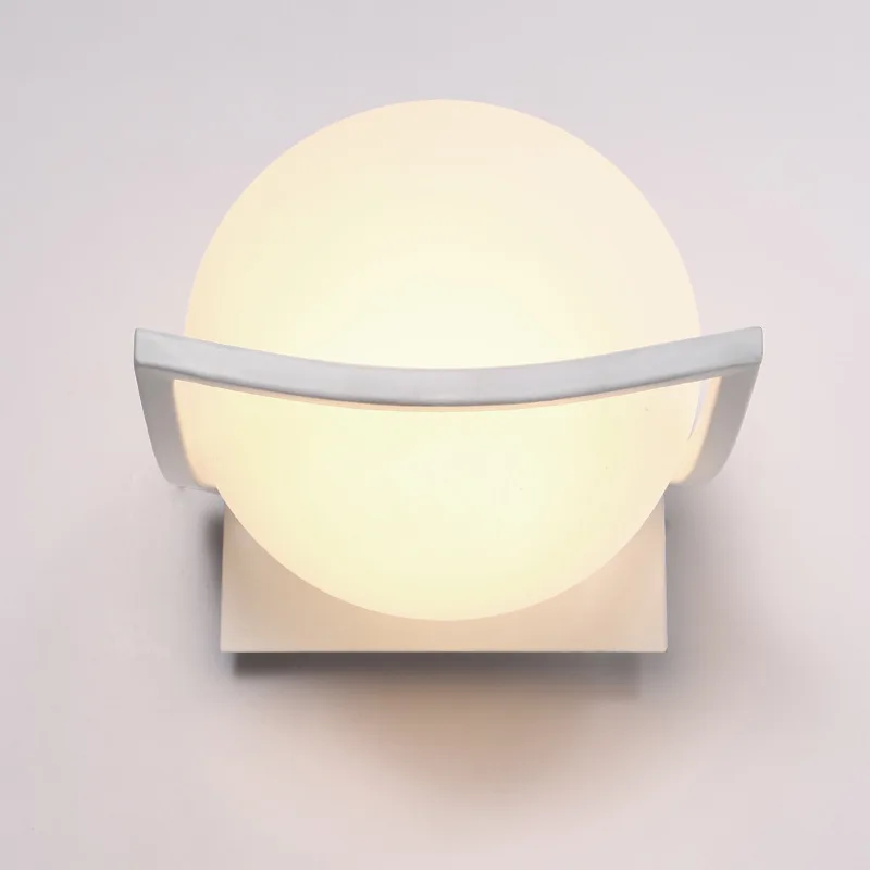 

Ball glass Warm Led Wall Lamp Applique Murale Luminaire Nordic Modern Simple Wandlamp Living Room Bedside Bedroom Bathroom Light