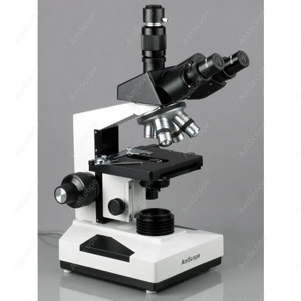 Trinocular Compound Microscope-AmScope Supplies 40X-2000X Trinocular Compound Microscope with 30W Halogen Light