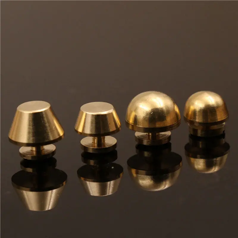 

20Pcs Brass Bag Feet Nailheads Studs Screwback Bucket Shape Rivets Leather Craft Bag Wallet Handbag Decoration