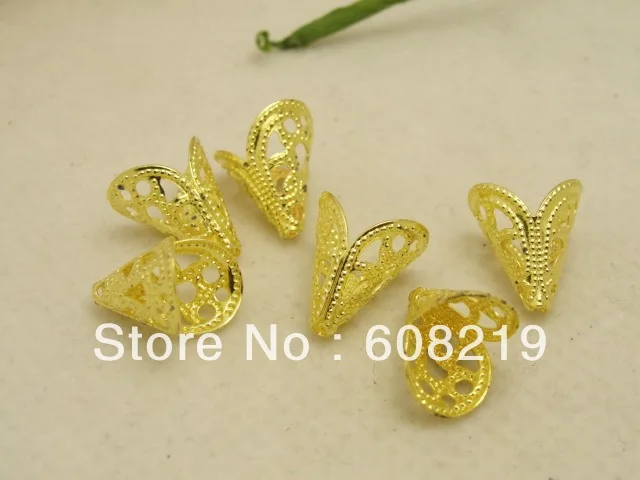 

1200pcs Raw brass jewelry findings bead caps chain end shipping free