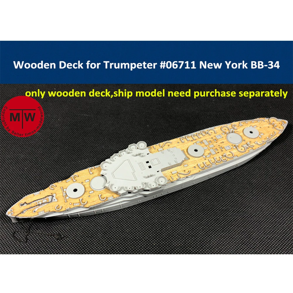 

1/700 Scale Wooden Deck for Trumpeter 06711 USS New York BB-34 Ship Model Kit