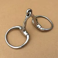 Broca de acero inoxidable para glúteos de caballo, boquilla de 5 pulgadas, boca articulada retorcida