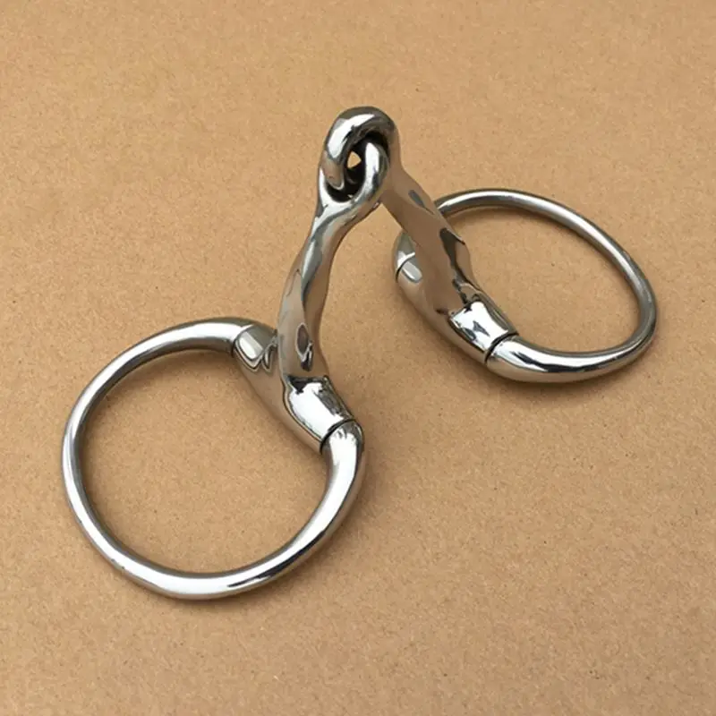 Stainless Steel Eggbutt Bit Twisted Jointed Mouth  Horse Bits Snaffle 5 Inches Mouthpiece