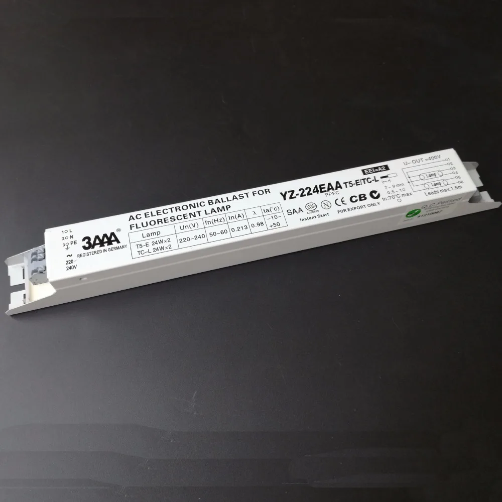 

3AAA YZ-224EAA T5-E/TC-L 220-240V 2x24W Fluorescent Lamp AC Electronic Ballasts Instant Start