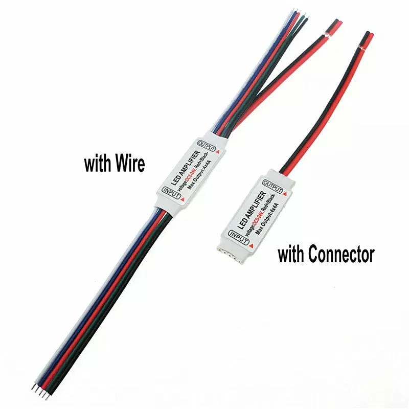 RGBW LED Amplifer DC5-24V 4A*4 Channel LED Amplifier With DC Female Plug for RGBW LED Strip Power Repeater Console Controller