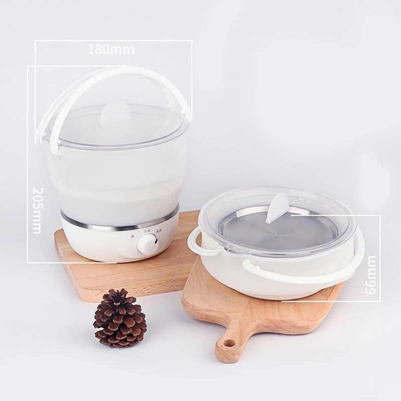 Foldable electric Hot pot portable multifunctional electric stew pot dual voltage travel pot electric kettle