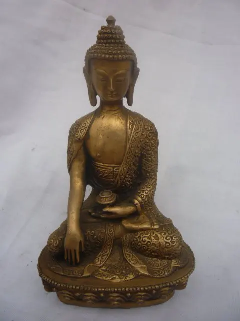 

Rare Old copper Medicine Buddha Statue/ Sculpture, good carving,Best collection&adornment,Free shipping