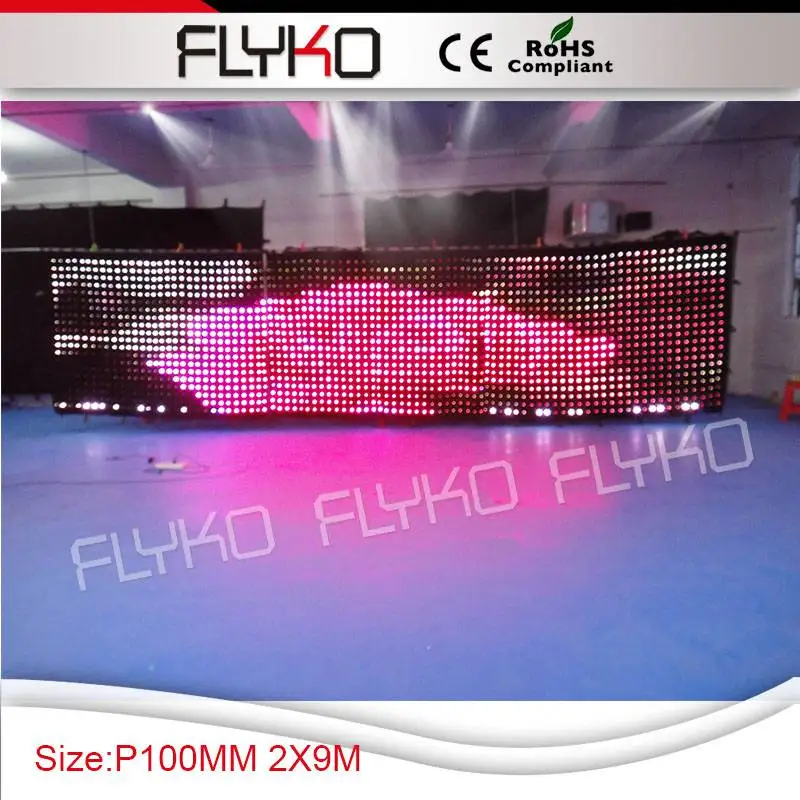 

Free shipping P10 2X9M LED Viedo curtain led display module