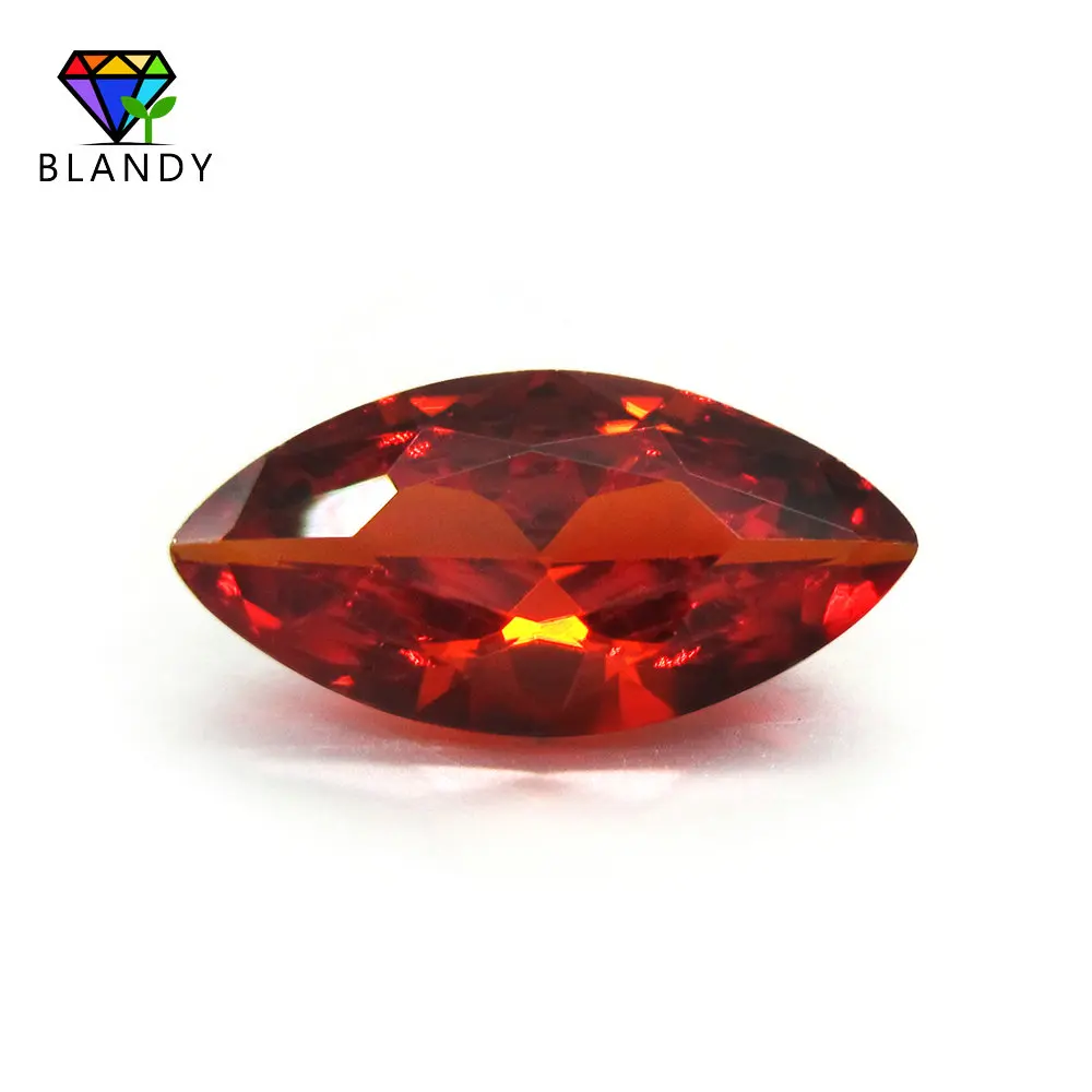 1.5x3~10x20mm Marquise Shape Garnet 5A Cubic Zirconia Stone Synthetic Gems CZ stone For Sale