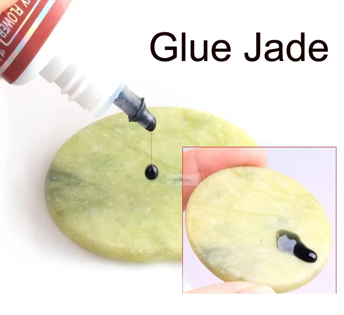 1pc Eyelash Extension Jade Stone Glue Pallet False Eye lash Holder Extensions Patch Adhesive pad