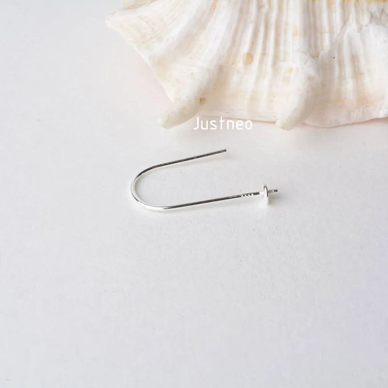 ear hook, solid 925 sterling silver earring wire hooks with Bead Caps, Jewelry DIY sterling silver earring findings components
