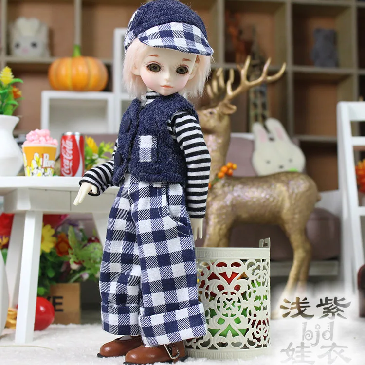 1/6 1/4 1/3 scale BJD clothing accessories T-shirt+vest+pants+hat for BJD/SD doll,Not included doll,shoes,wig,accessories 1616