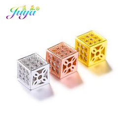 Juya DIY Beadwork Jewelry Decoration Charm Beads 6mm 8mm Square Beads For Handmade Women Men Bracelets Earrings Jewelry Making