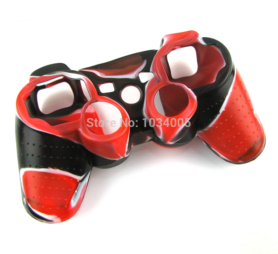 10 ชิ้น/ล็อต Camouflage ซิลิโคนกรณีผิวป้องกันสําหรับ PS3 controller