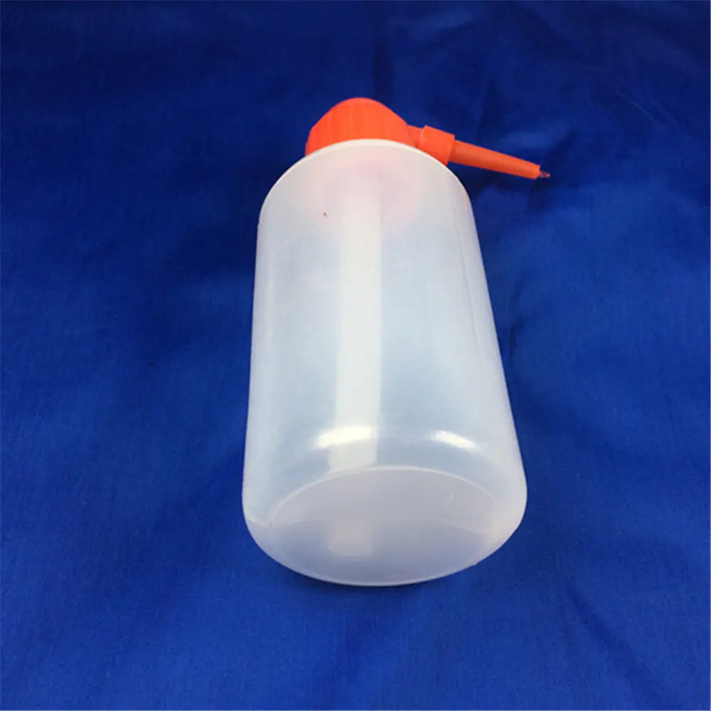 5pcs plastic wash bottle 250ml with calibration red head