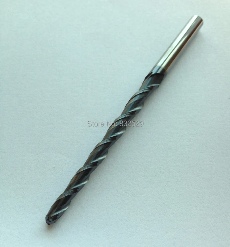 HRC55 R2.0*D6*60*100L*2F Tungsten solid carbide Coated Tapered Ball Nose End Mills taper and cone endmills