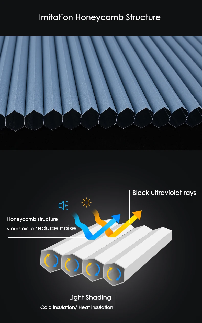 High Quality Electric Skylight Honeycomb Sun room Light Transmission or Blackout cellular Smart Motorized Roof Blind custom size