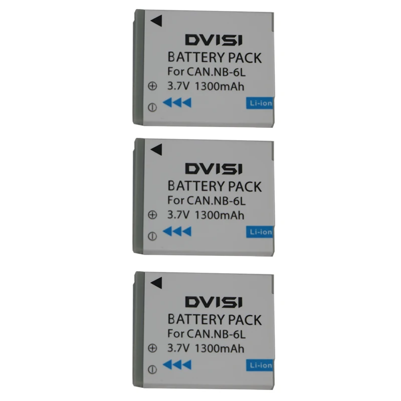 3Pcs/lot NB-6L NB 6L NB-6LH Li-ion Battery For Canon Power-shot SX520 HS SX530 SX600 SX610 SX700 SX710 IXUS 85 95 200 210 105