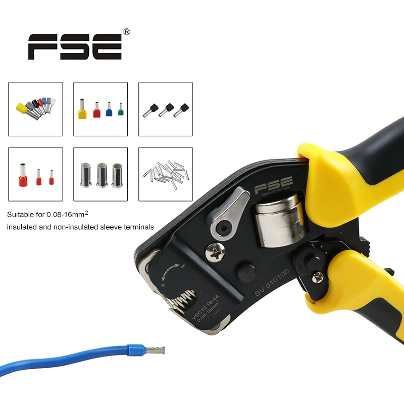 FSE VSC10 16-4A Pliers Crimping Wire Crimper Hand Tools Multifuncional Crimp 0.08-16mm 26-5AWG Mini Plier