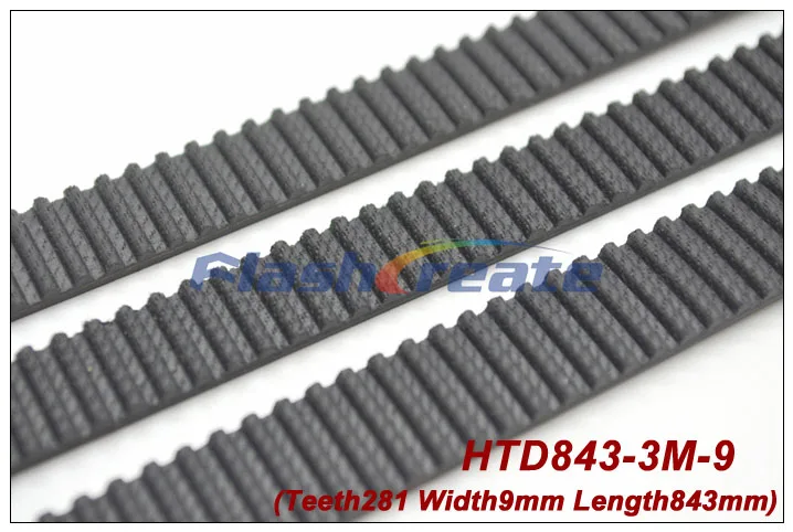 

5pcs HTD3M belt 843 3M 9 length 843mm width 9mm 281 teeth 3M timing belt rubber closed-loop belt 843-3M S3M Belt Free shipping